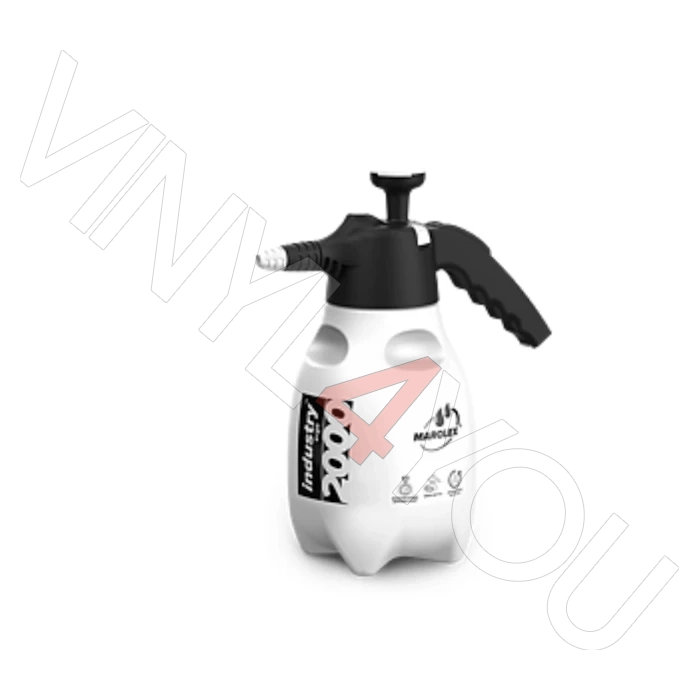 Ручной чёрный помповый опрыскиватель Industry ergo Acid line 2 л (Viton)