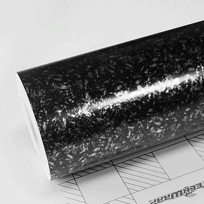 Пленка Кованый карбон TeckWrap RCF09M Matte Dark Forged Carbon